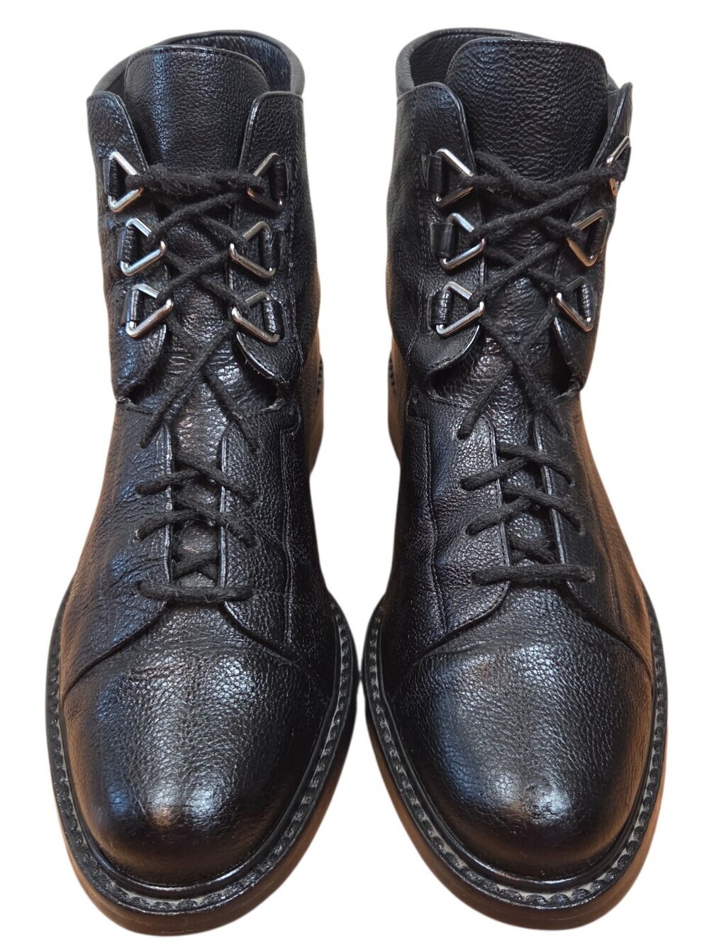 Stuart Weitzman Women's Leather Boho Black Boots Size 7.5 Moto Biker Casual